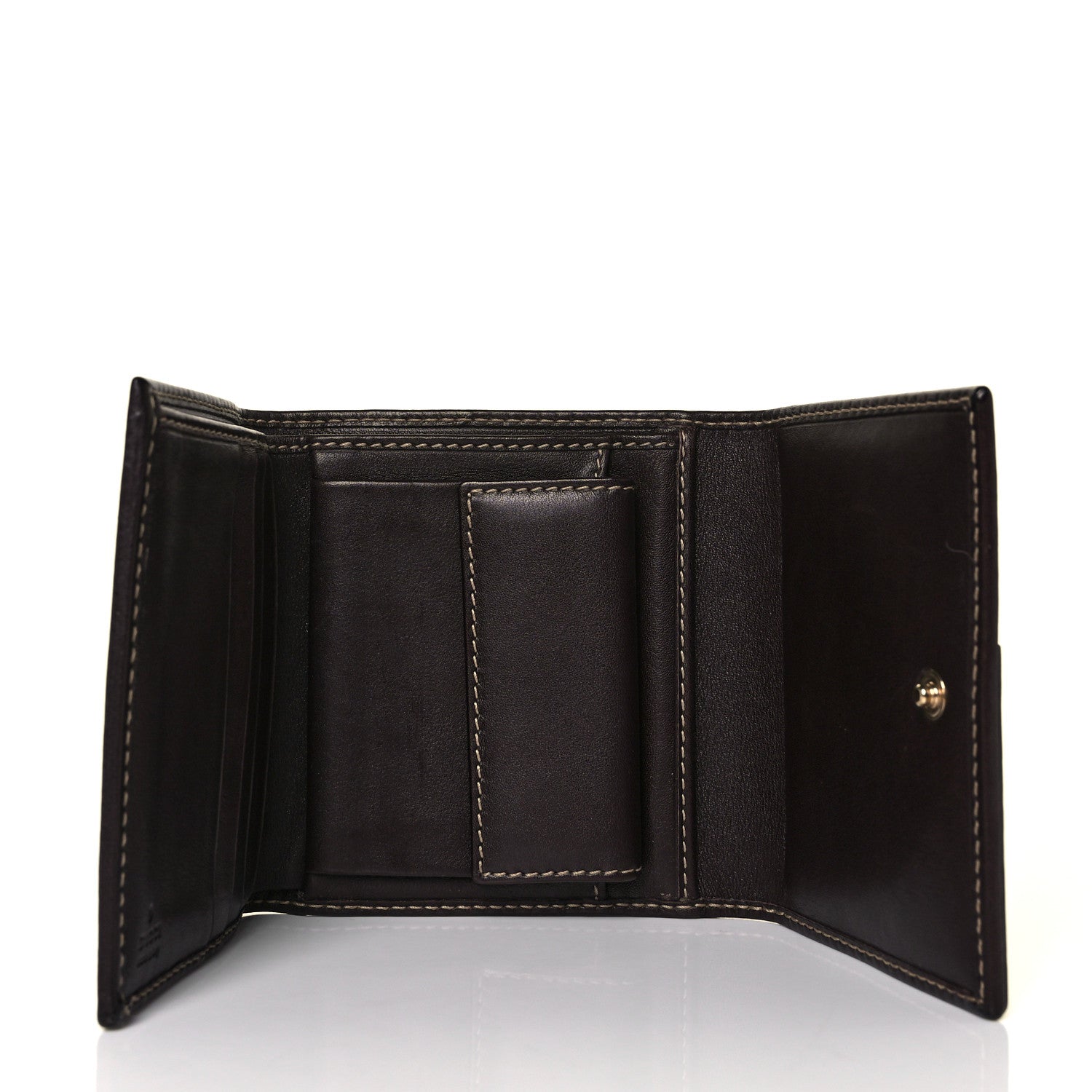 Gucci Monogram New Britt French Wallet Dark Brown 5 of 9