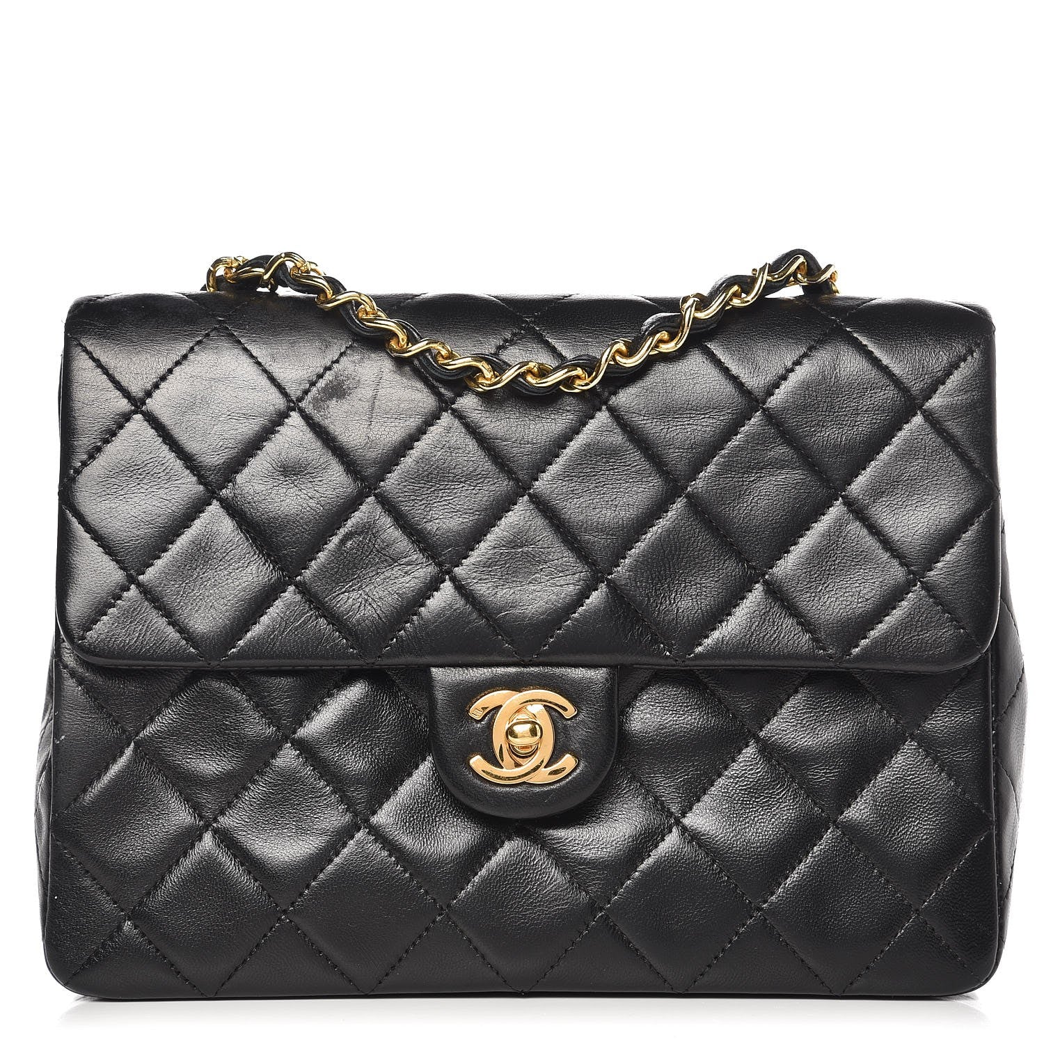 Chanel Lambskin Quilted Small Flap Black 1 of 8