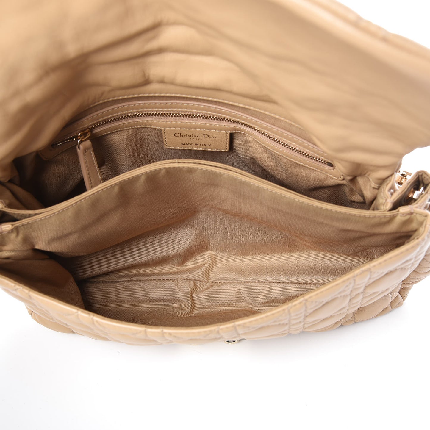 Lambskin Cannage New Lock Flap Beige