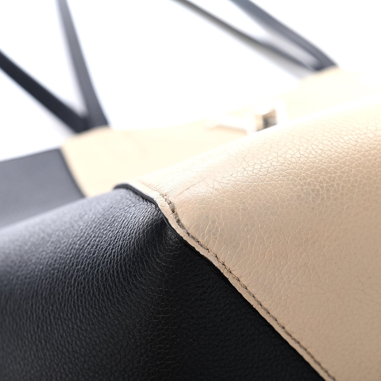 Calfskin Lockme Go Tote Black Vanilla