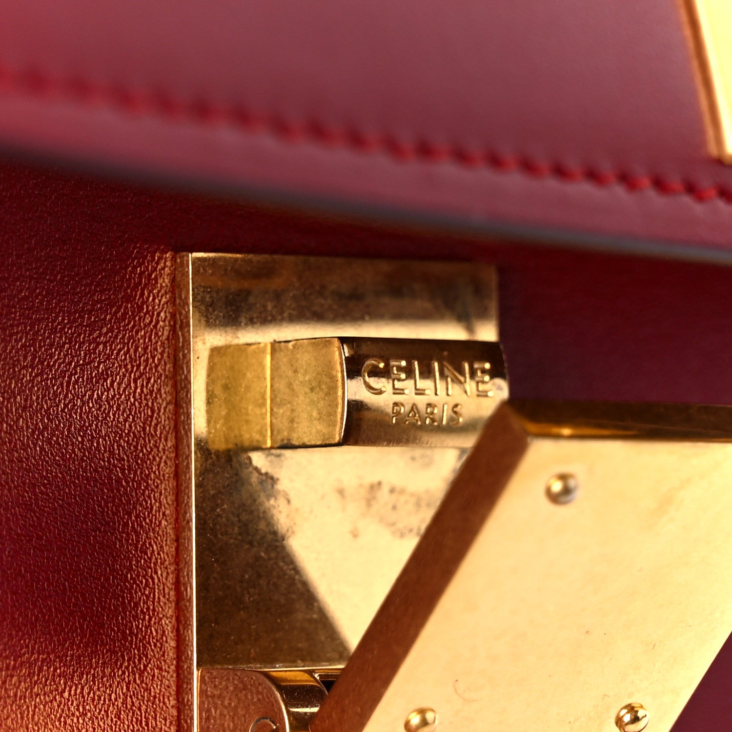 Celine Box Calfskin Teen Classic Box Flap Bag Red 8 of 12