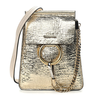 Chloe Metallic Calfskin Mini Faye Bag Gold 1 of 12