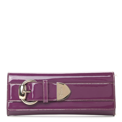 Gucci Patent Romy Clutch Purple 1 of 7