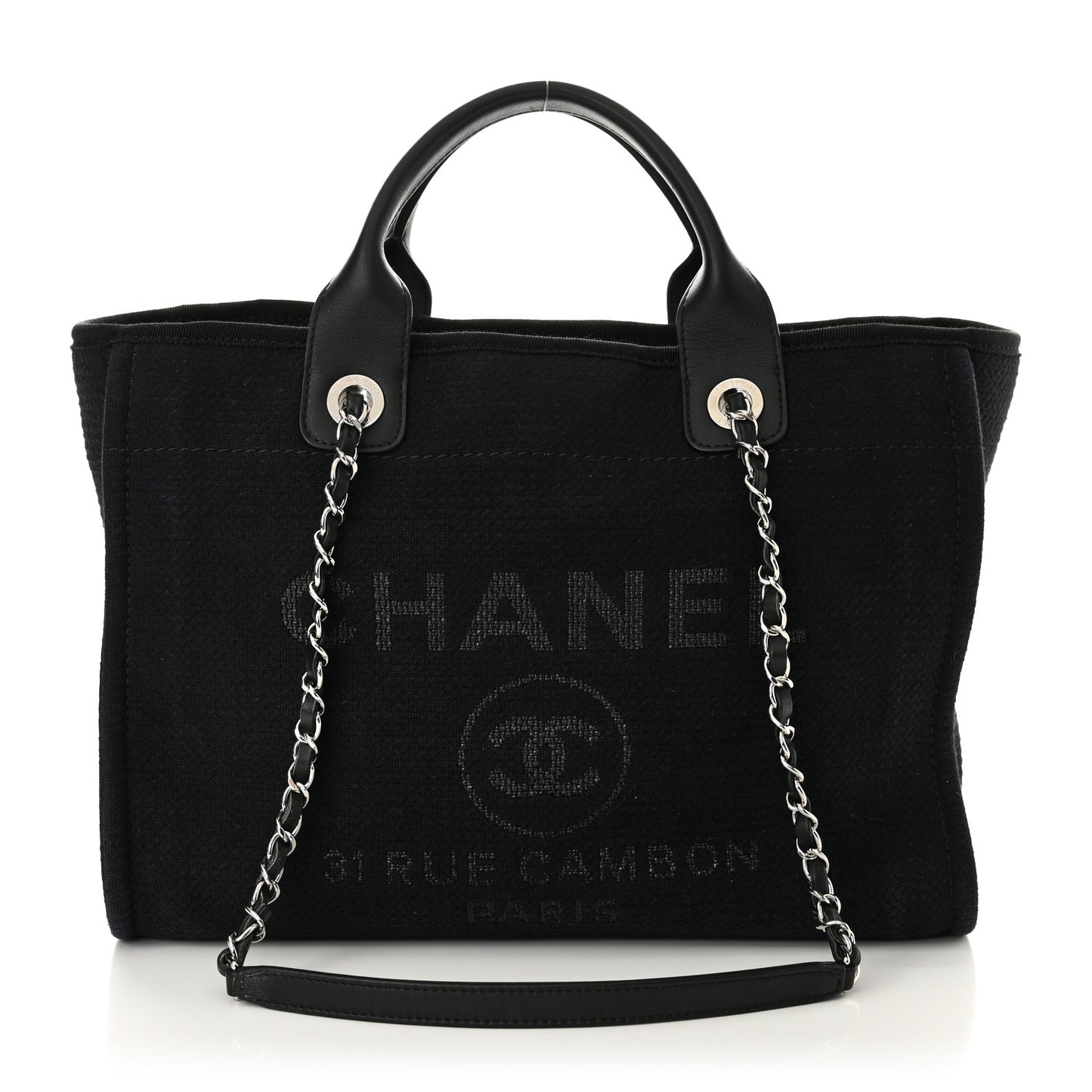 Mixed Fibers Small Deauville Tote Navy Blue