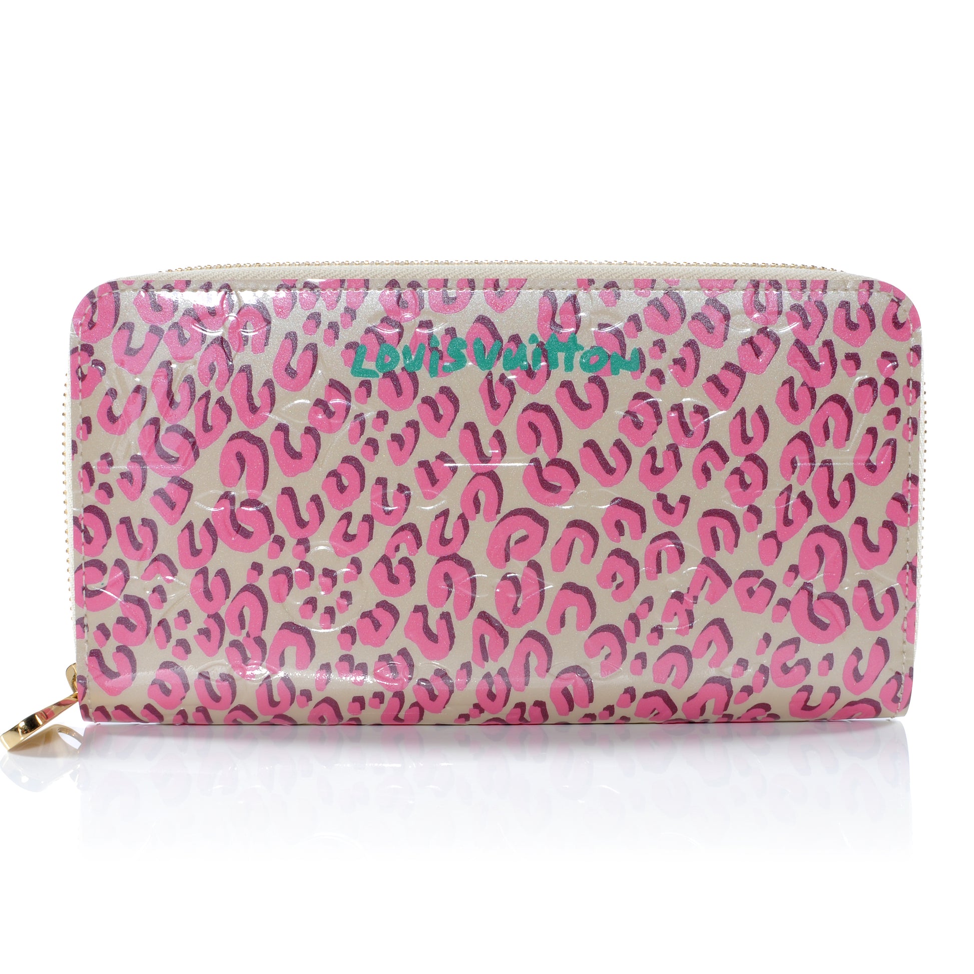 Louis Vuitton Vernis Leopard Zippy Wallet Blanc Corail 1 of 6