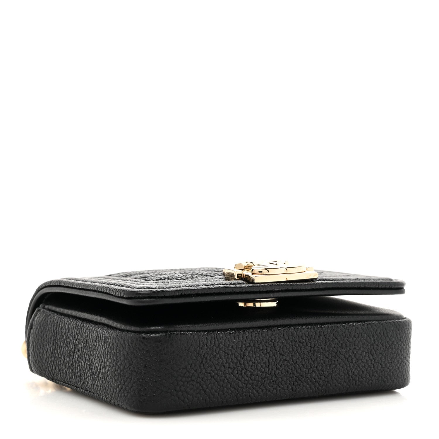 Chanel Caviar Chevron Quilted Boy Flap Waist Belt Bag Black 4 of 11