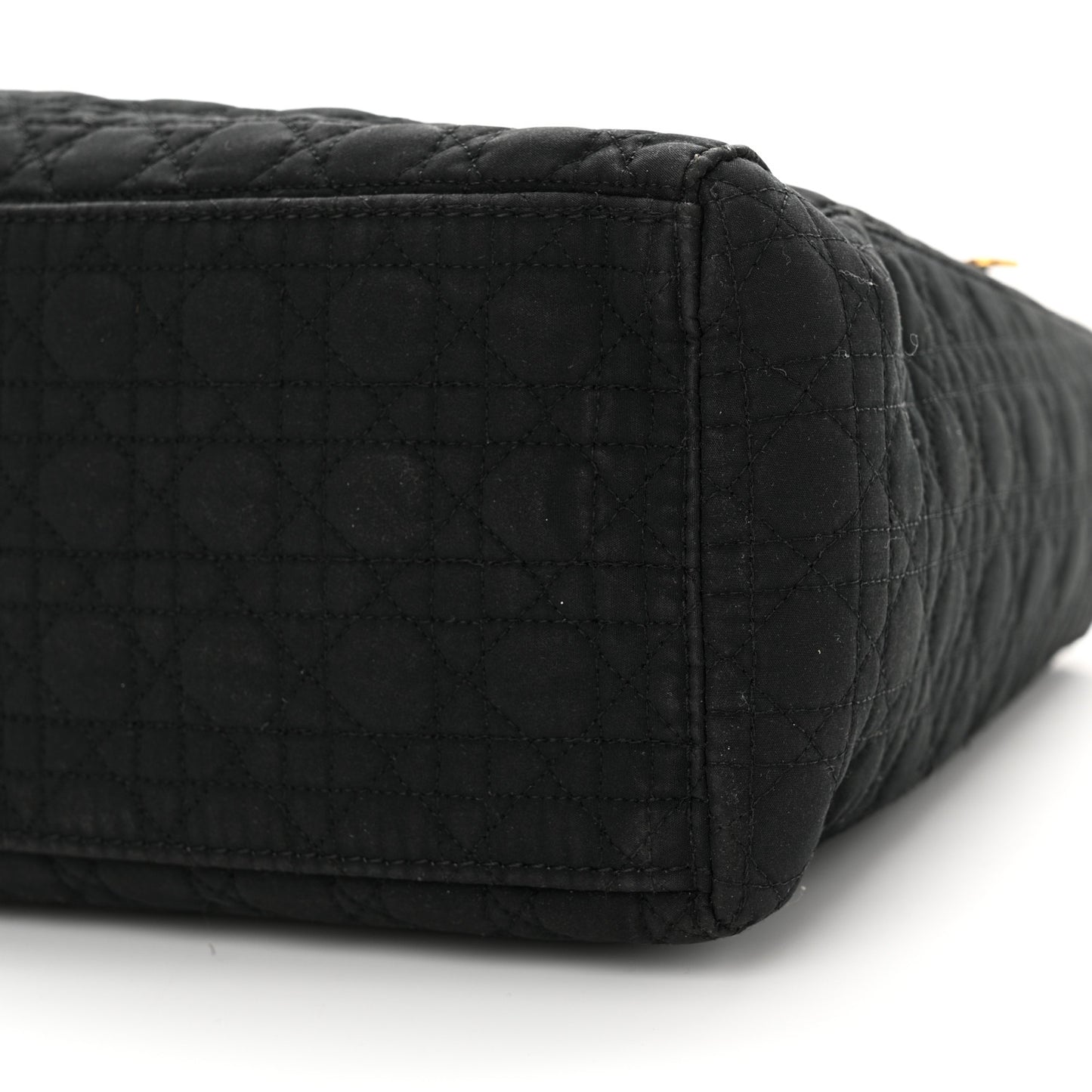 Nylon Cannage Medium Lady Dior Black
