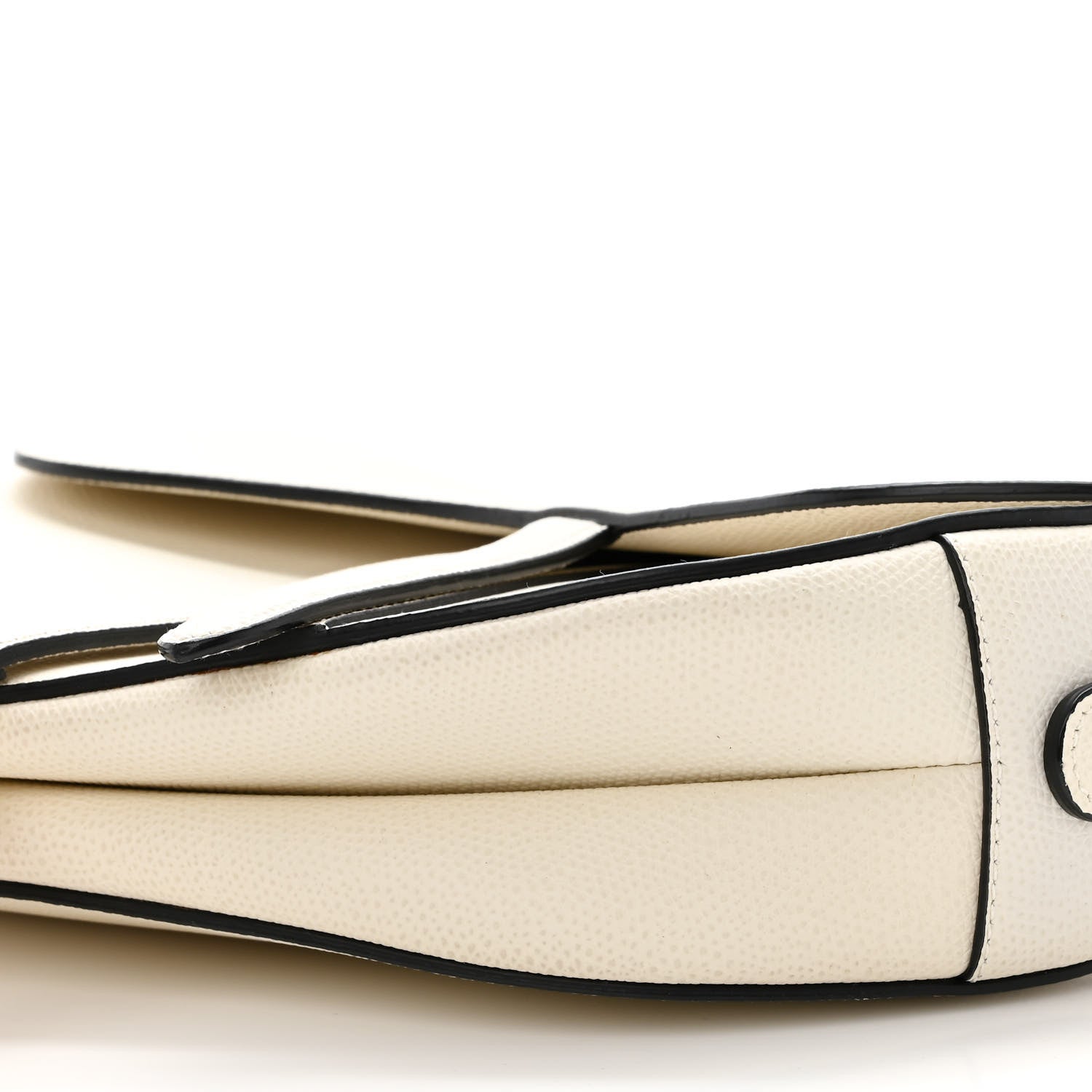 Christian Dior Grained Calfskin Saddle Bag White 10 of 13