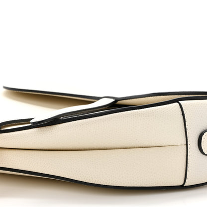 Christian Dior Grained Calfskin Saddle Bag White 10 of 13