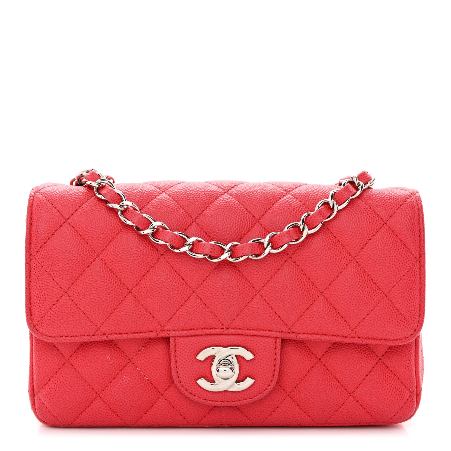 Chanel Caviar Quilted Mini Rectangular Flap Red 1 of 13