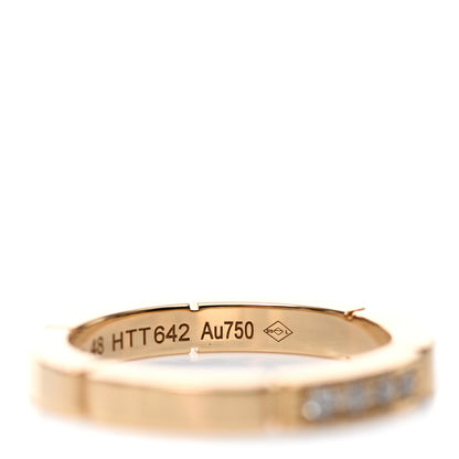 Cartier 18K Yellow Gold Diamond Maillon Panthere Wedding Band Ring 48 4.5 5 of 6