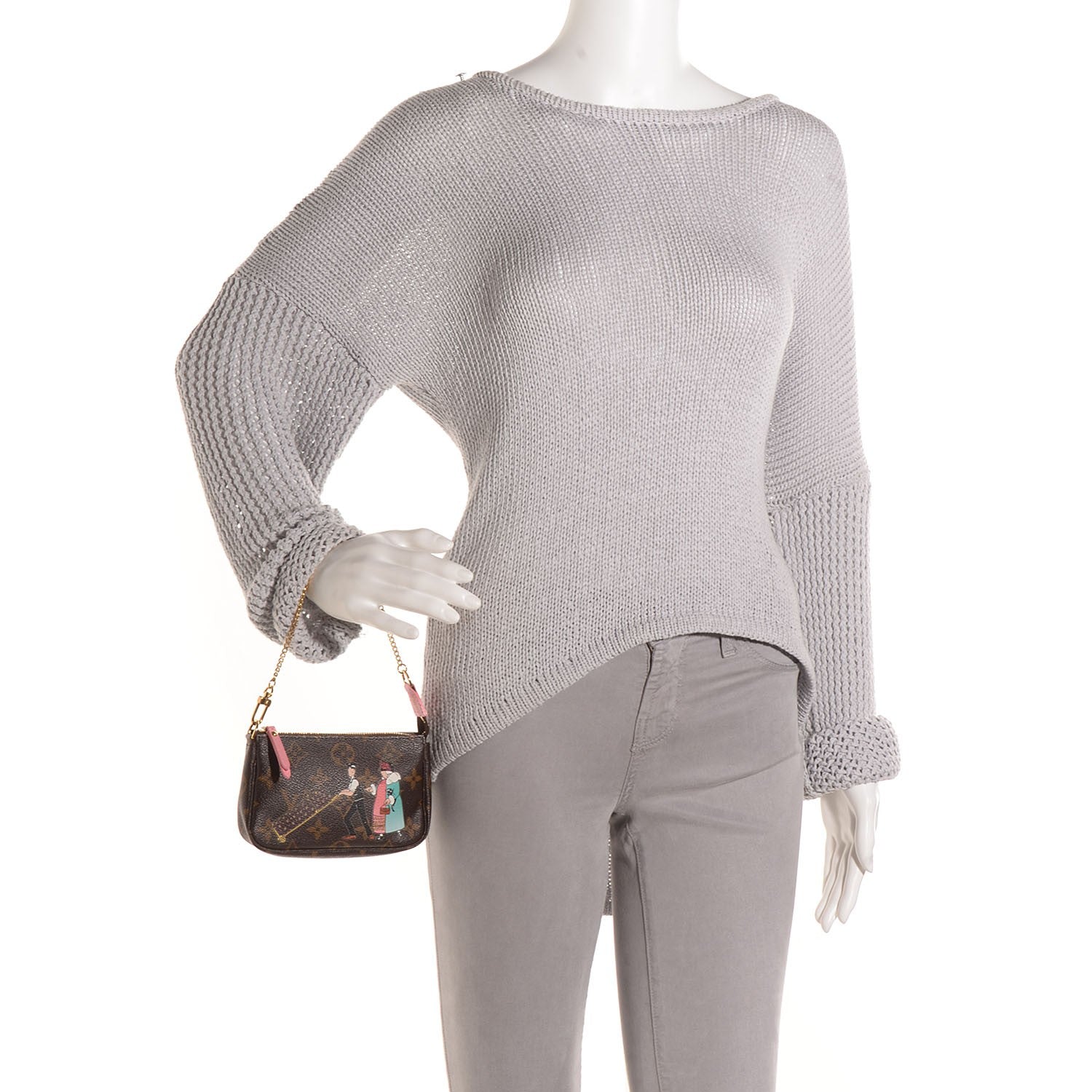 Louis Vuitton Monogram Illustre Mini Pochette Accessories Rose 2 of 7