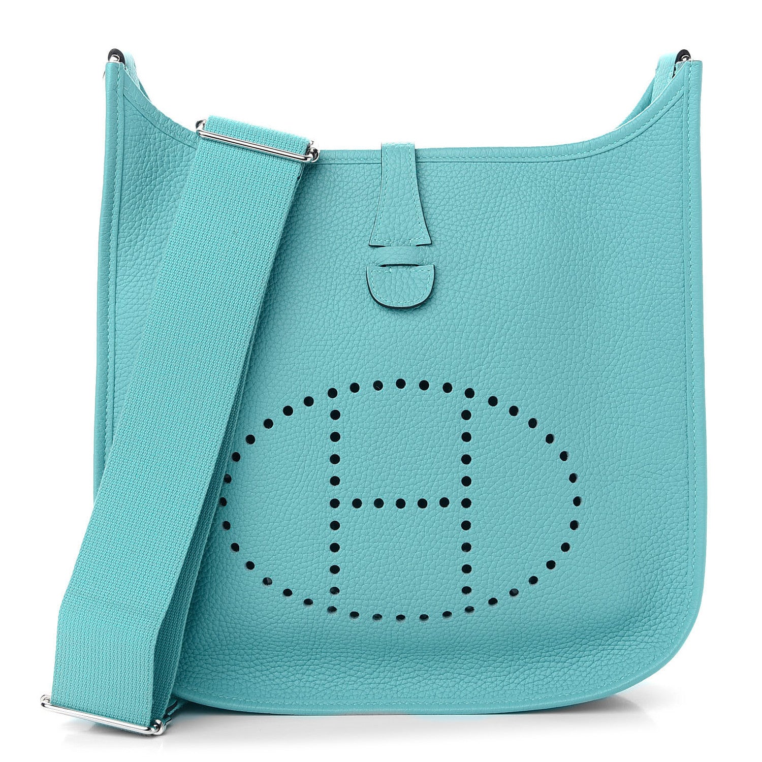 Hermes Taurillon Clemence Evelyne III PM Bleu Atoll 1 of 9
