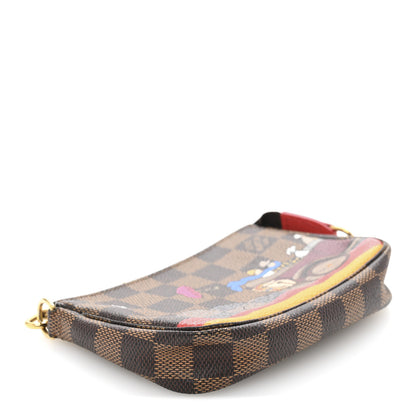 Louis Vuitton Damier Ebene 2015 Christmas Animation Mini Pochette Accessories 4 of 9