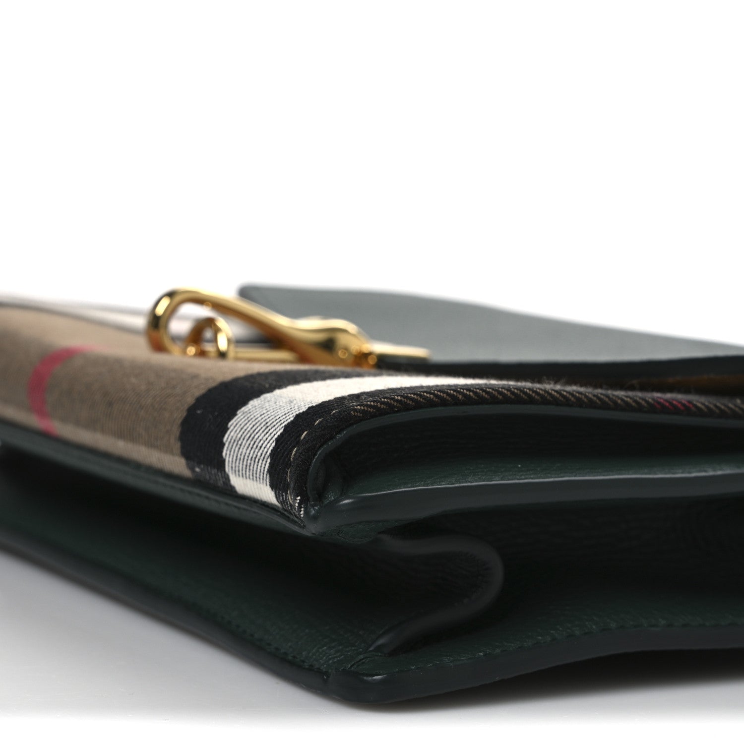 Burberry Derby Calfskin House Check Small Macken Crossbody Bag Dark Bottle Green 10 of 10