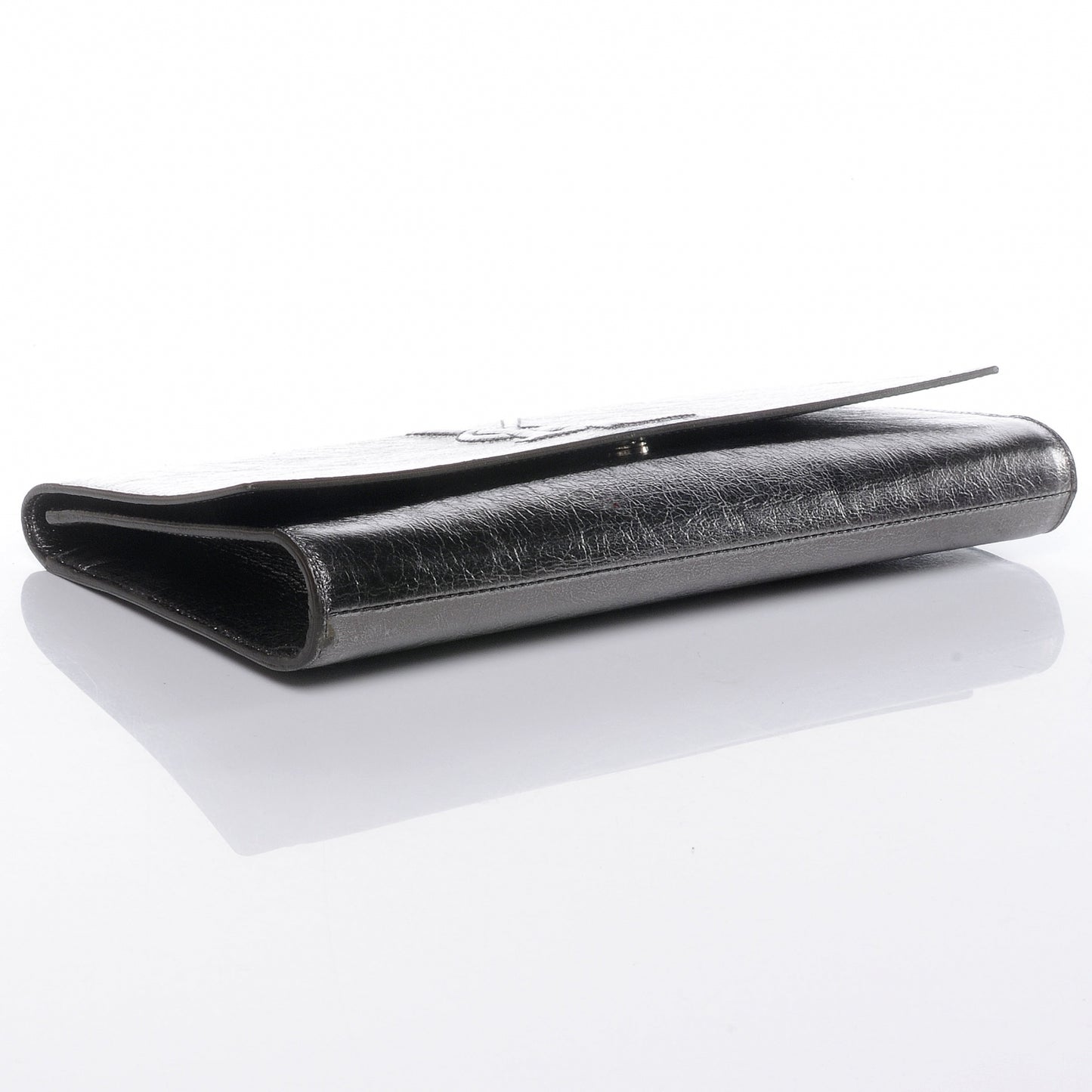 Metallic Belle de Jour Clutch Silver