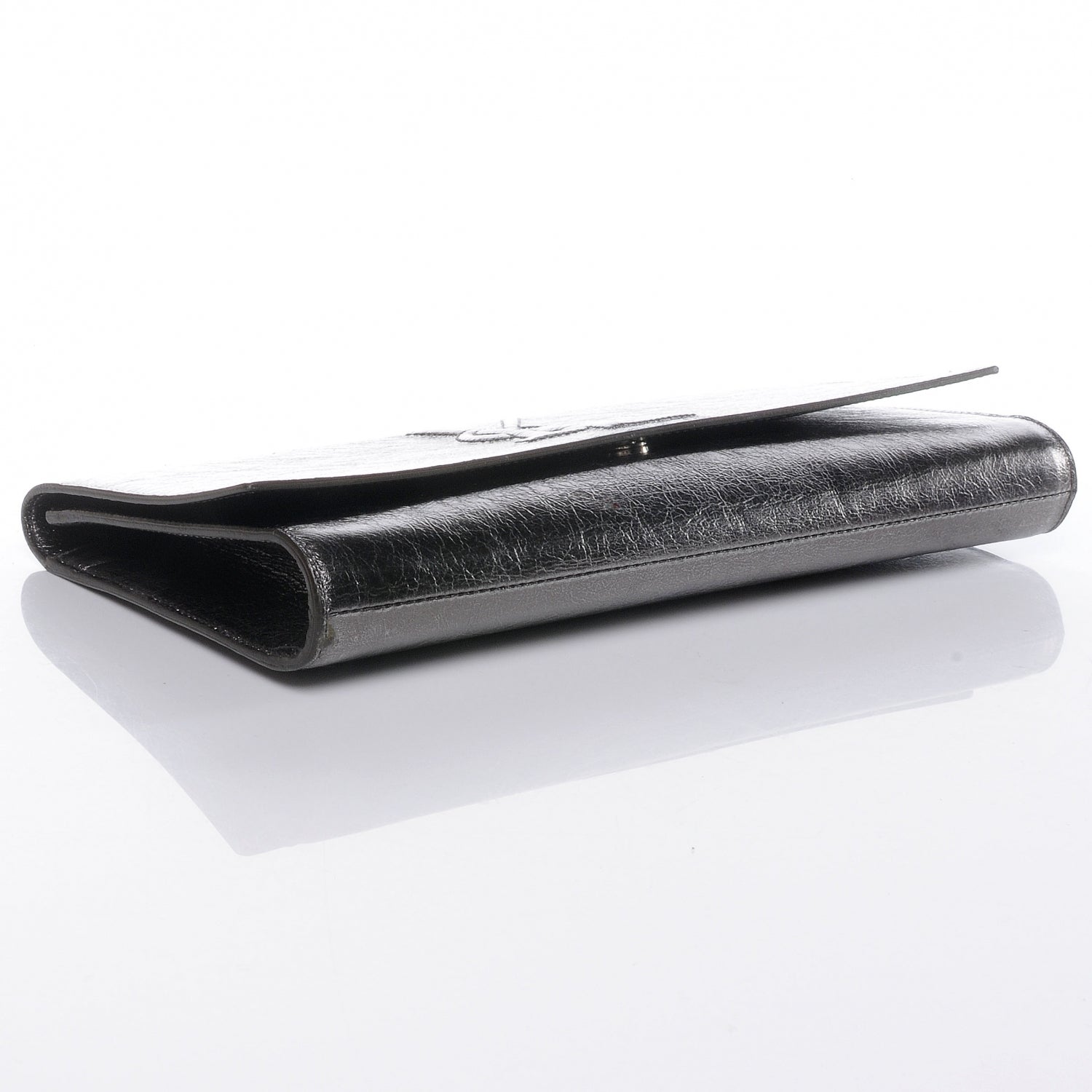 Saint Laurent Metallic Belle de Jour Clutch Silver 4 of 8