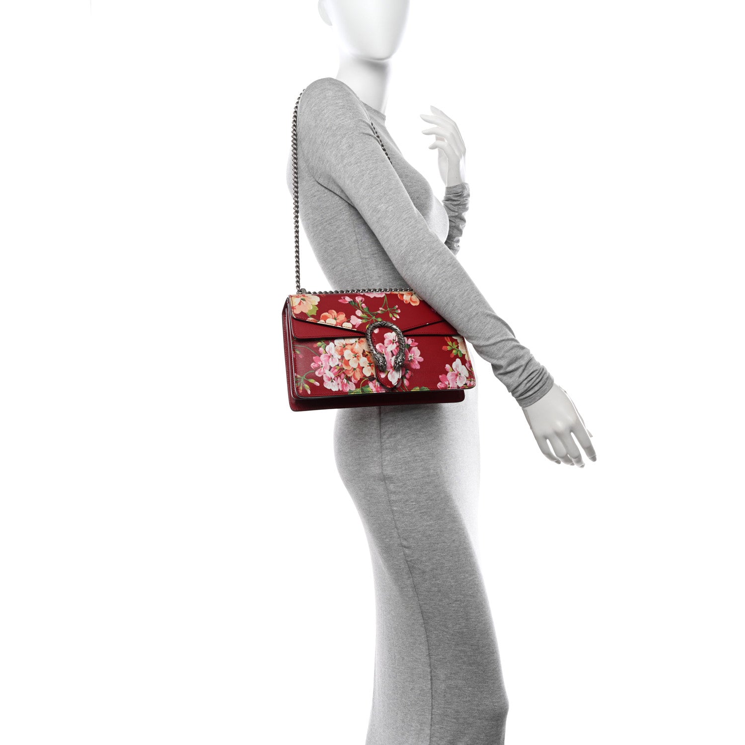 Gucci Calfskin Blooms Print Small Dionysus Shoulder Bag Romantic Cherry Multicolor 2 of 11