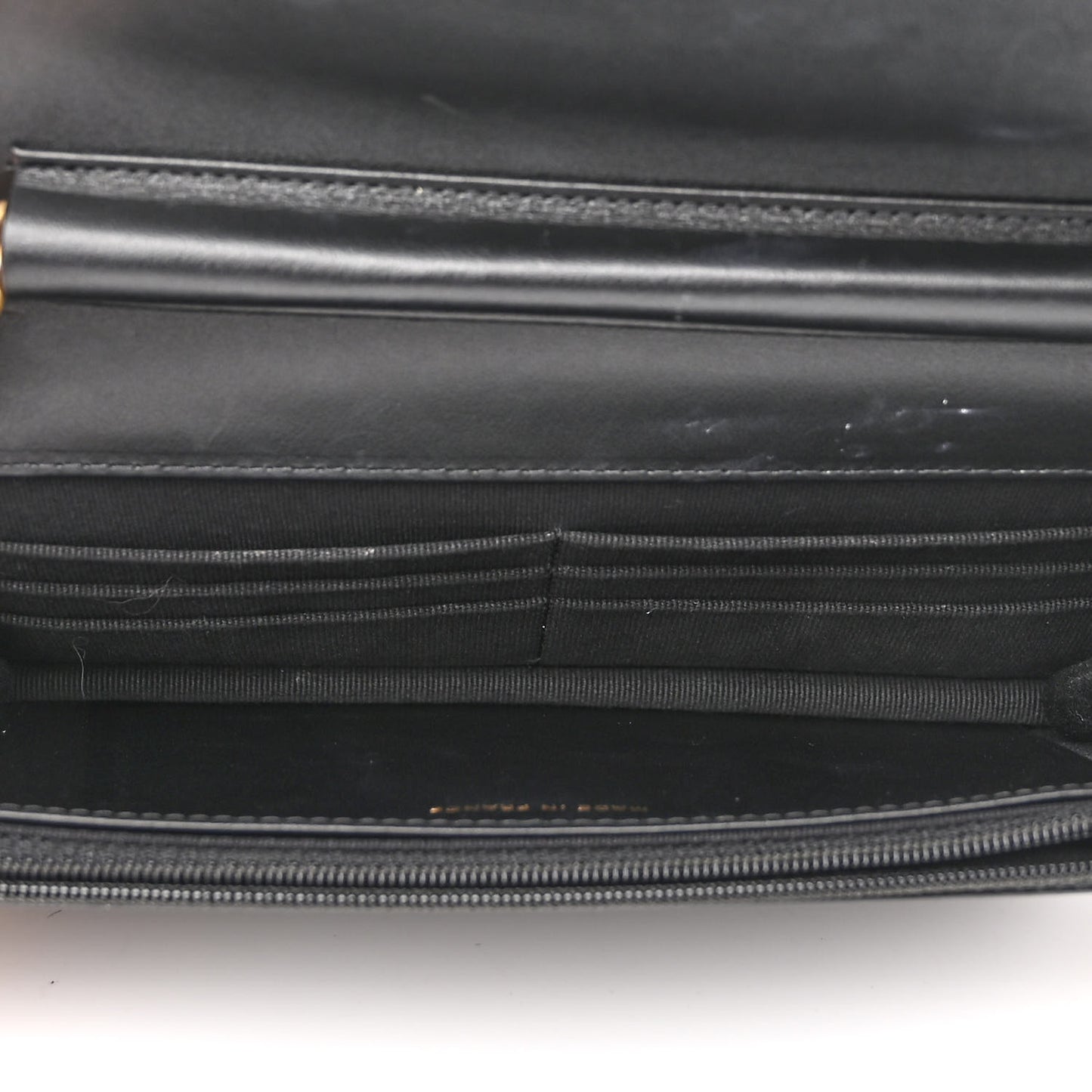 Caviar Quilted Boy Wallet On Chain WOC Black