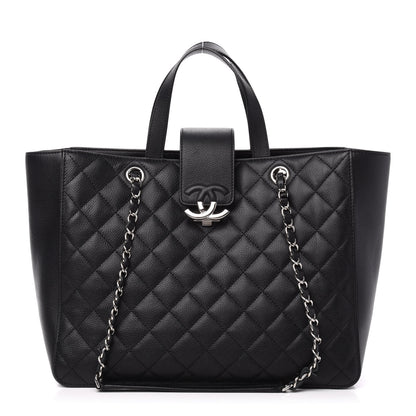 Chanel Caviar Quilted Large CC Box Shopping Tote Black 1 of 13