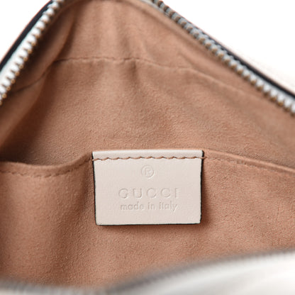 Gucci Calfskin Matelasse Mini GG Marmont Chain Shoulder Bag White 11 of 13