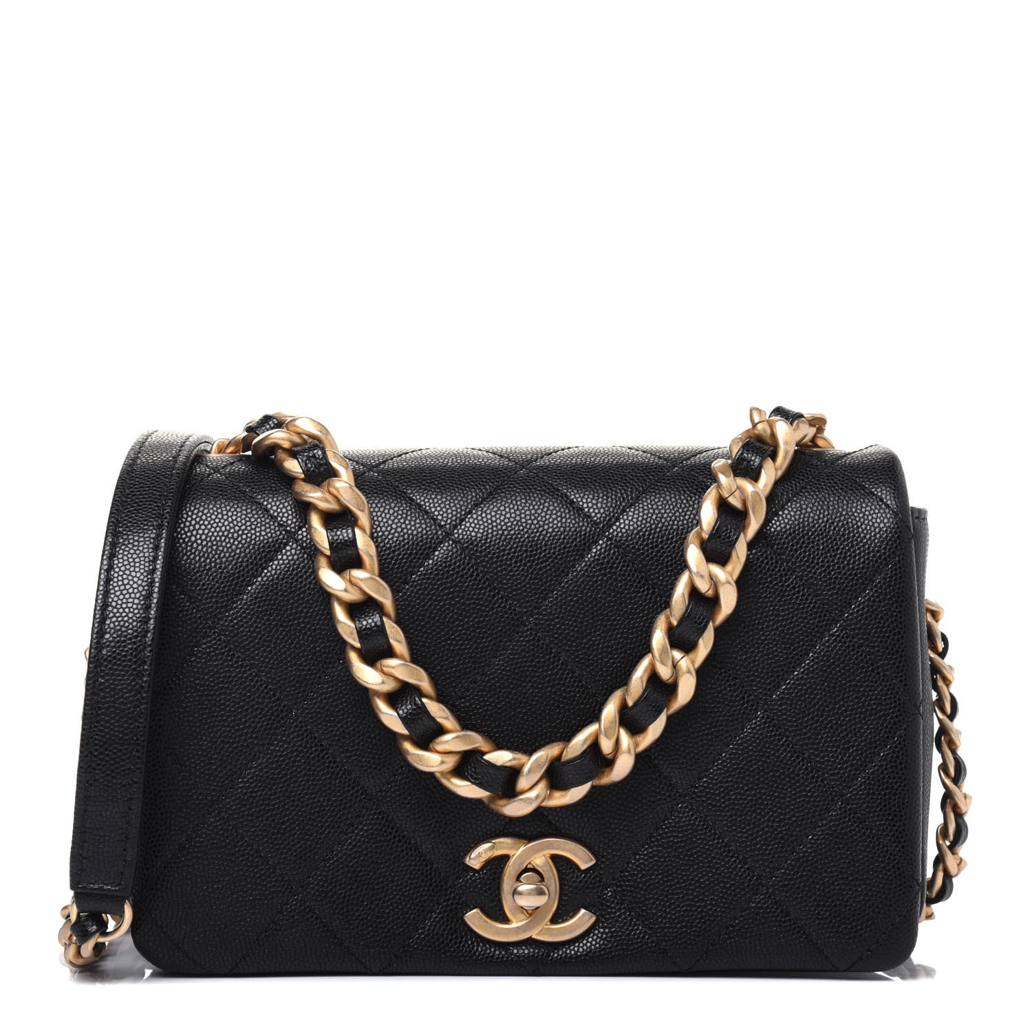 Chanel Caviar Quilted Small Fashion Therapy Flap Bag Black 1 of 14