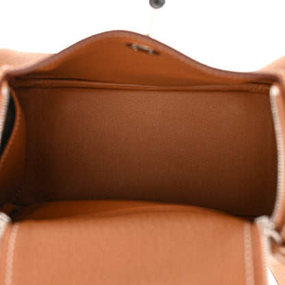 Hermes Taurillon Clemence Mini Lindy 20 Gold 5 of 11