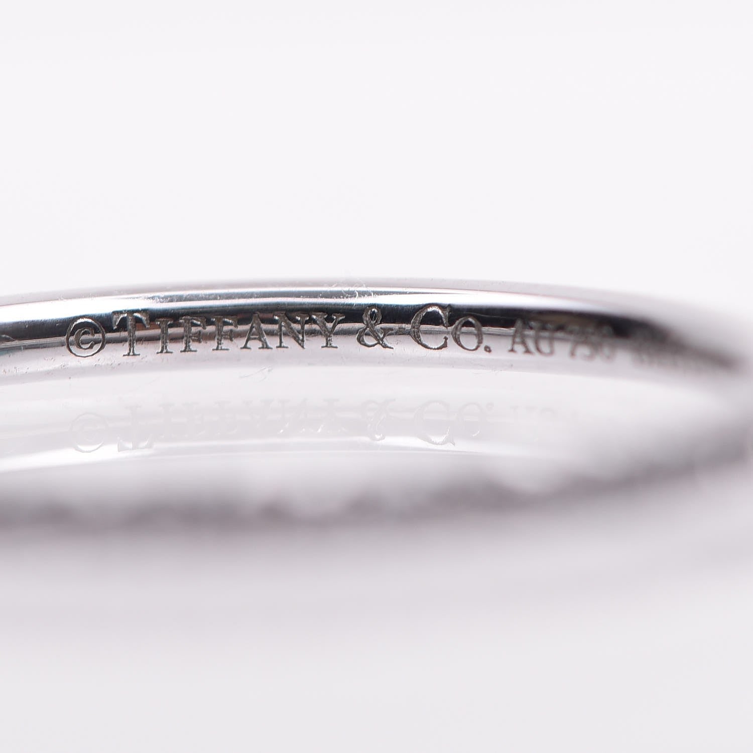 Tiffany 18K White Gold Diamond Metro Ring 52 6 3 of 4