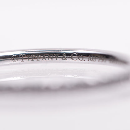 Tiffany 18K White Gold Diamond Metro Ring 52 6 3 of 4