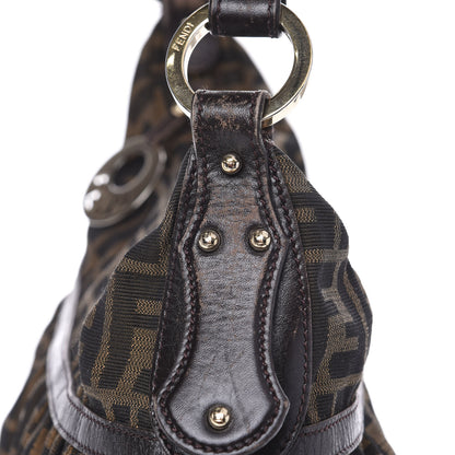 Fendi Zucca Cuoio Lucido Chef Hobo Tobacco Moro 12 of 17