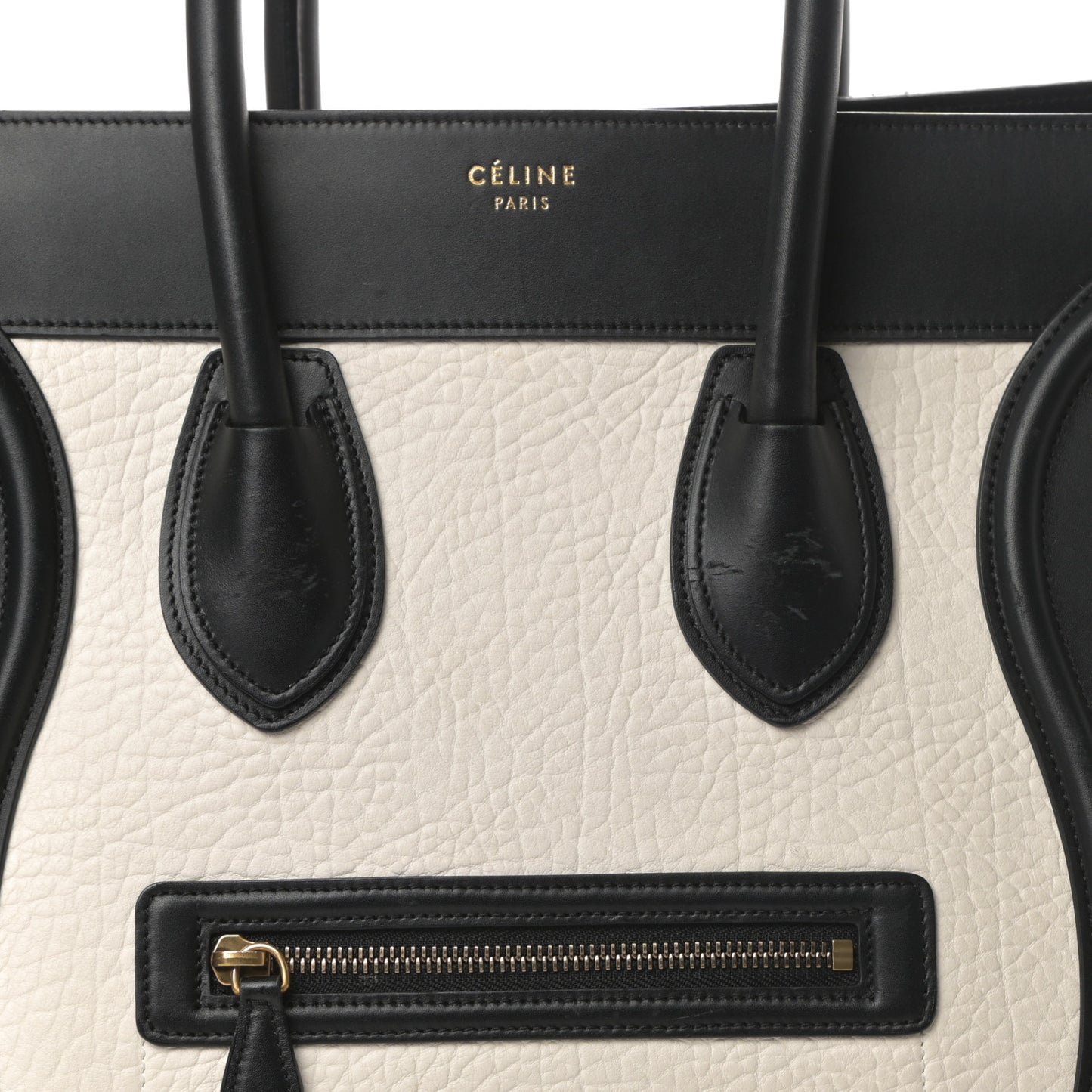 Bullhide Calfskin Suede Mini Tri-Color Luggage White