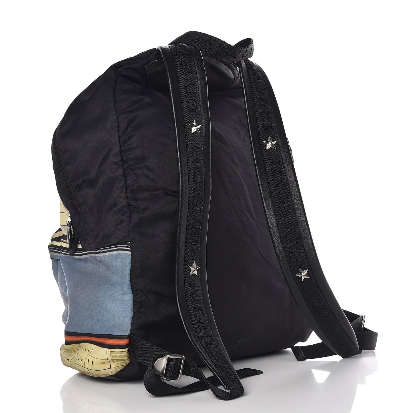 Nylon Robot Print Backpack Black