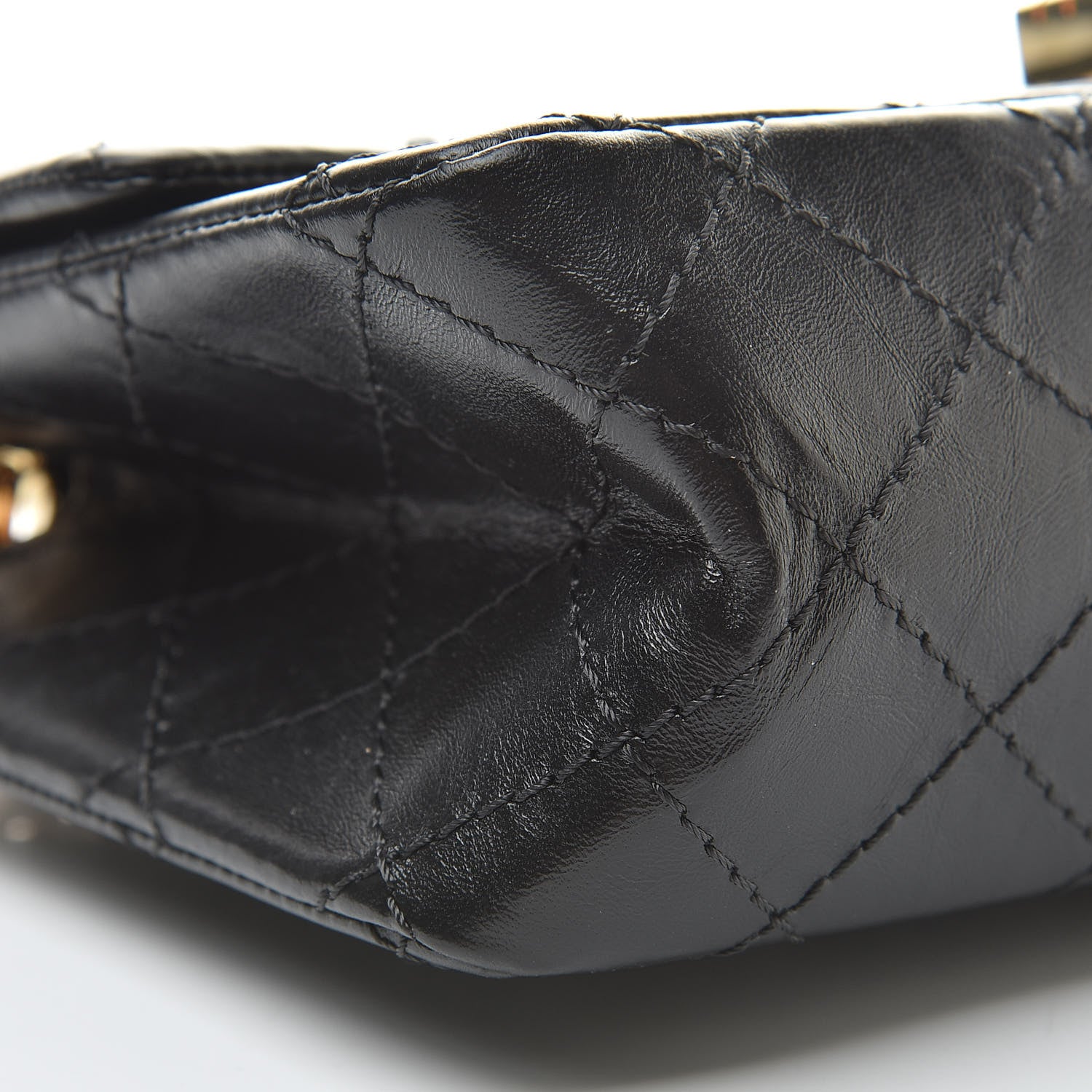 Chanel Aged Calfskin Quilted 2.55 Reissue Mini Flap Black 9 of 12