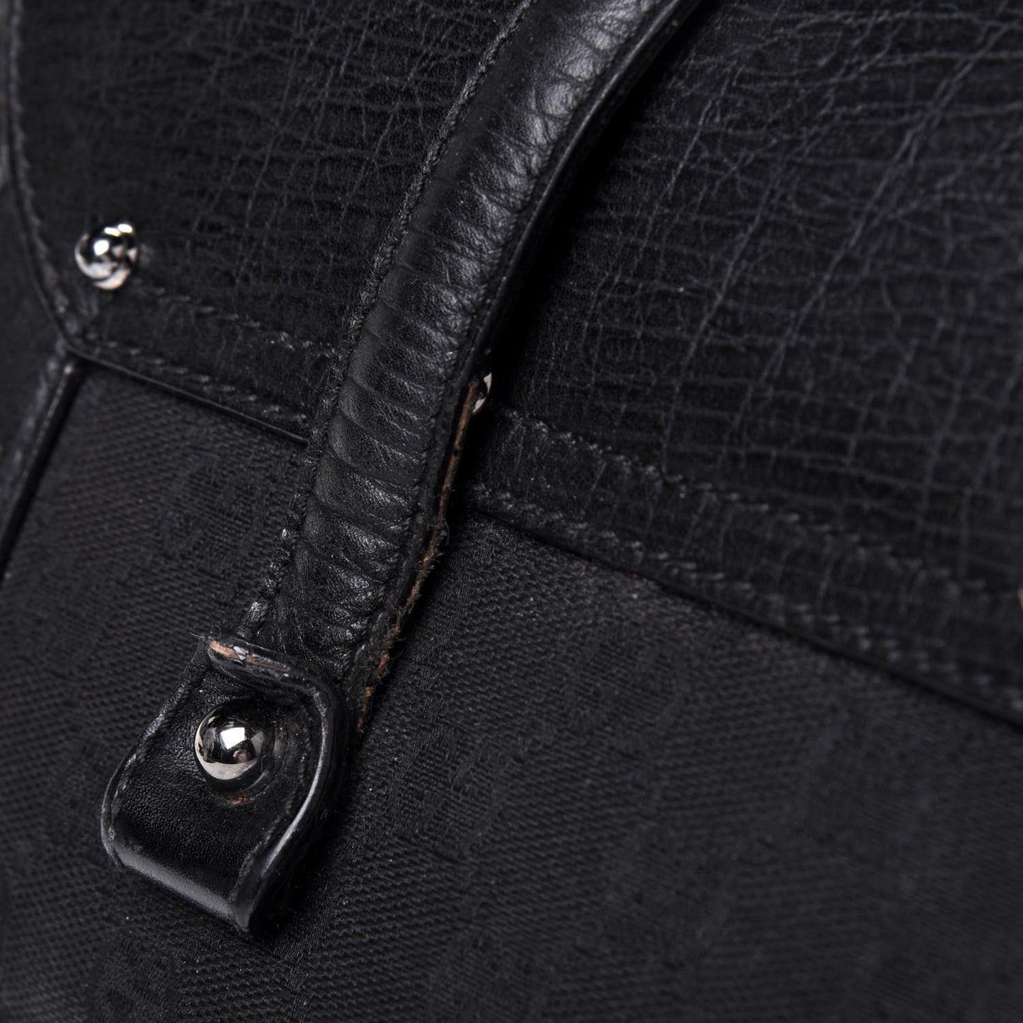 Monogram Bamboo Bullet Bag Black
