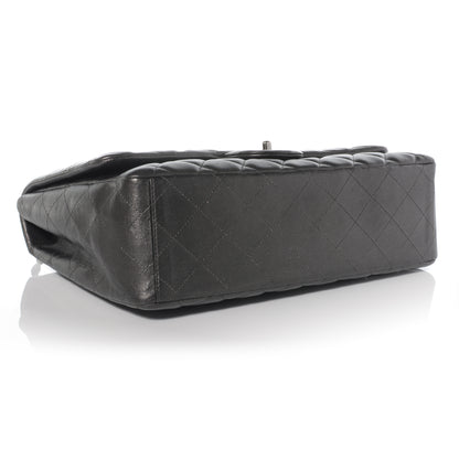 Chanel Lambskin Maxi Single Flap Dark Metallic Grey 4 of 10
