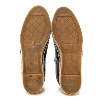 Chanel Lambskin CC Espadrilles 36 Black 6 of 11