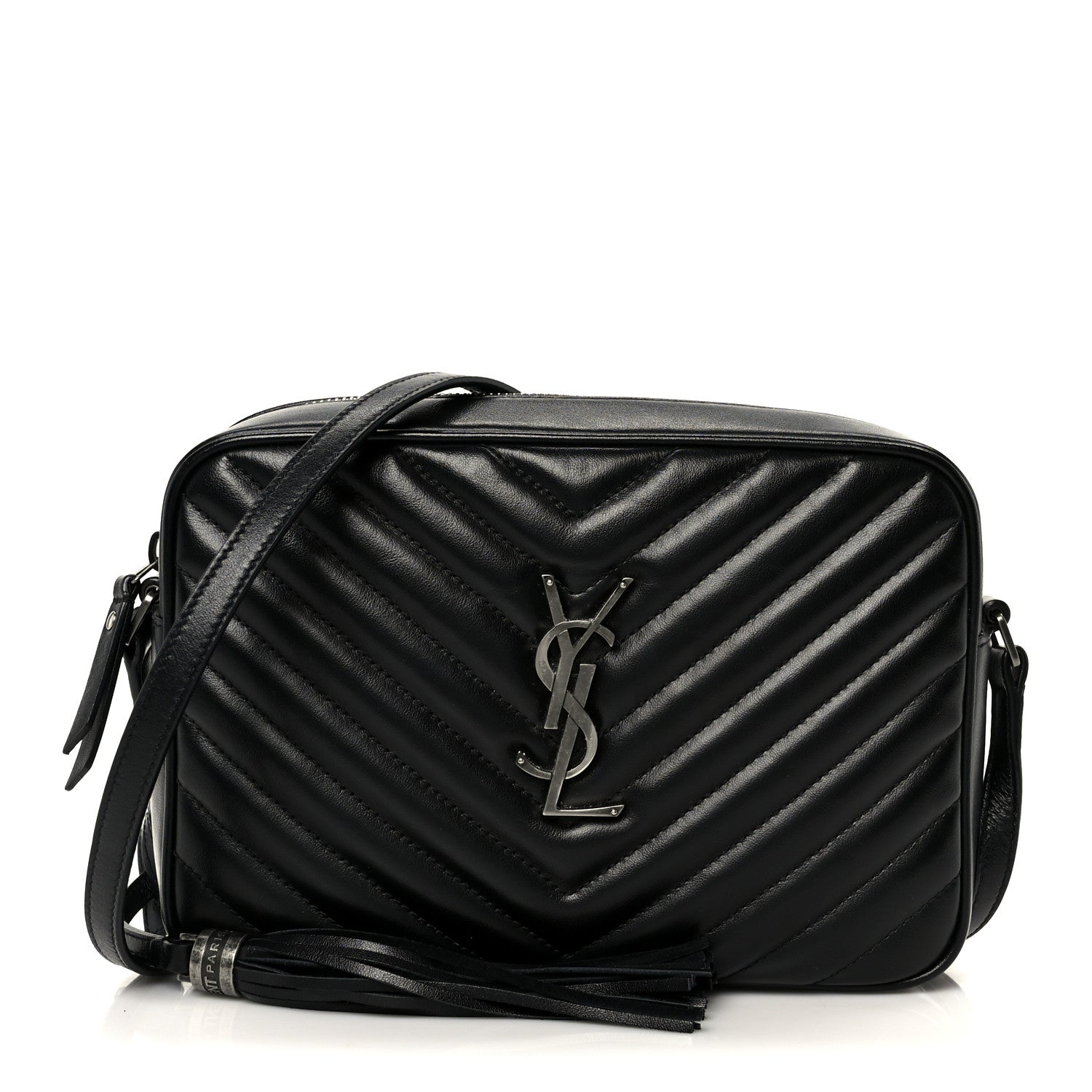 Saint Laurent Calfskin Matelasse Monogram Lou Camera Bag Black 1 of 10