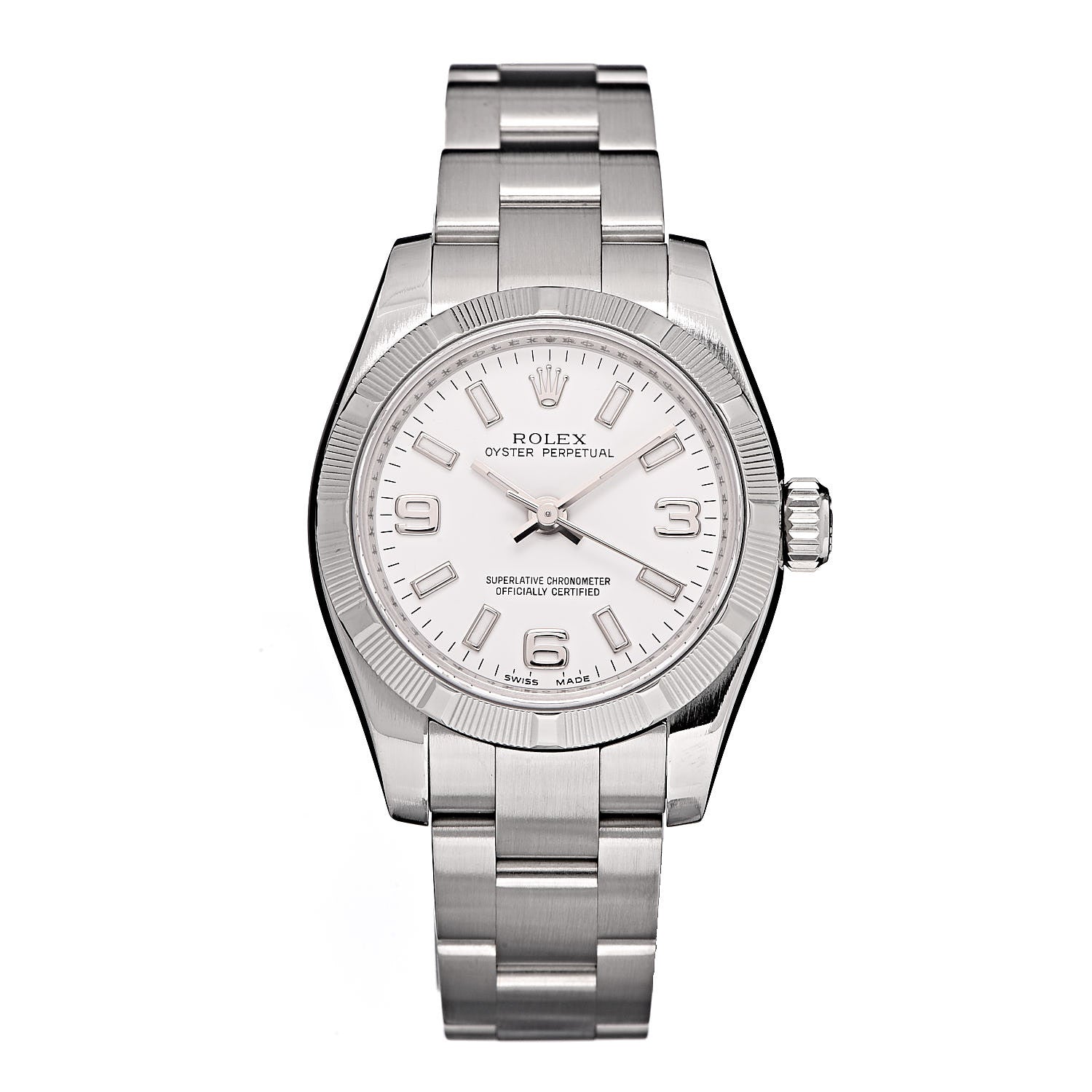 Rolex Stainless Steel 26mm Oyster Perpetual Watch White 176210 1 of 7