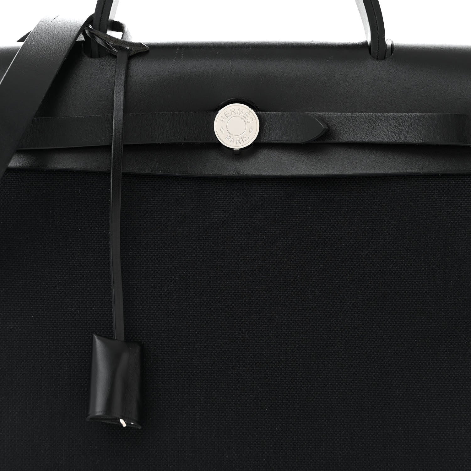 Hermes Military Toile Vache Hunter Herbag Zip Retourne 31 PM Black 9 of 13