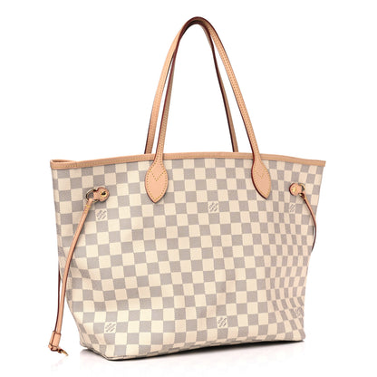 Louis Vuitton Damier Azur Neo Neverfull MM Rose Ballerine 2 of 7