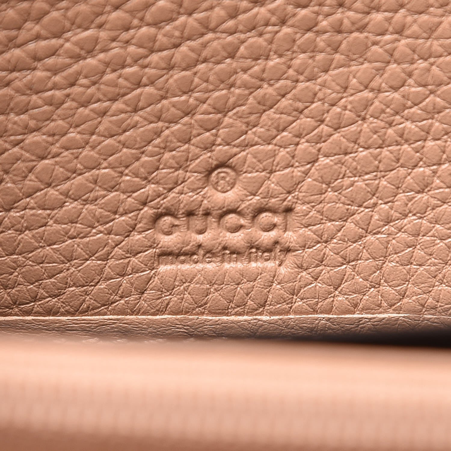 Gucci Cellarius Calfskin Bamboo Tassel Zip Around Wallet Camelia 6 of 9