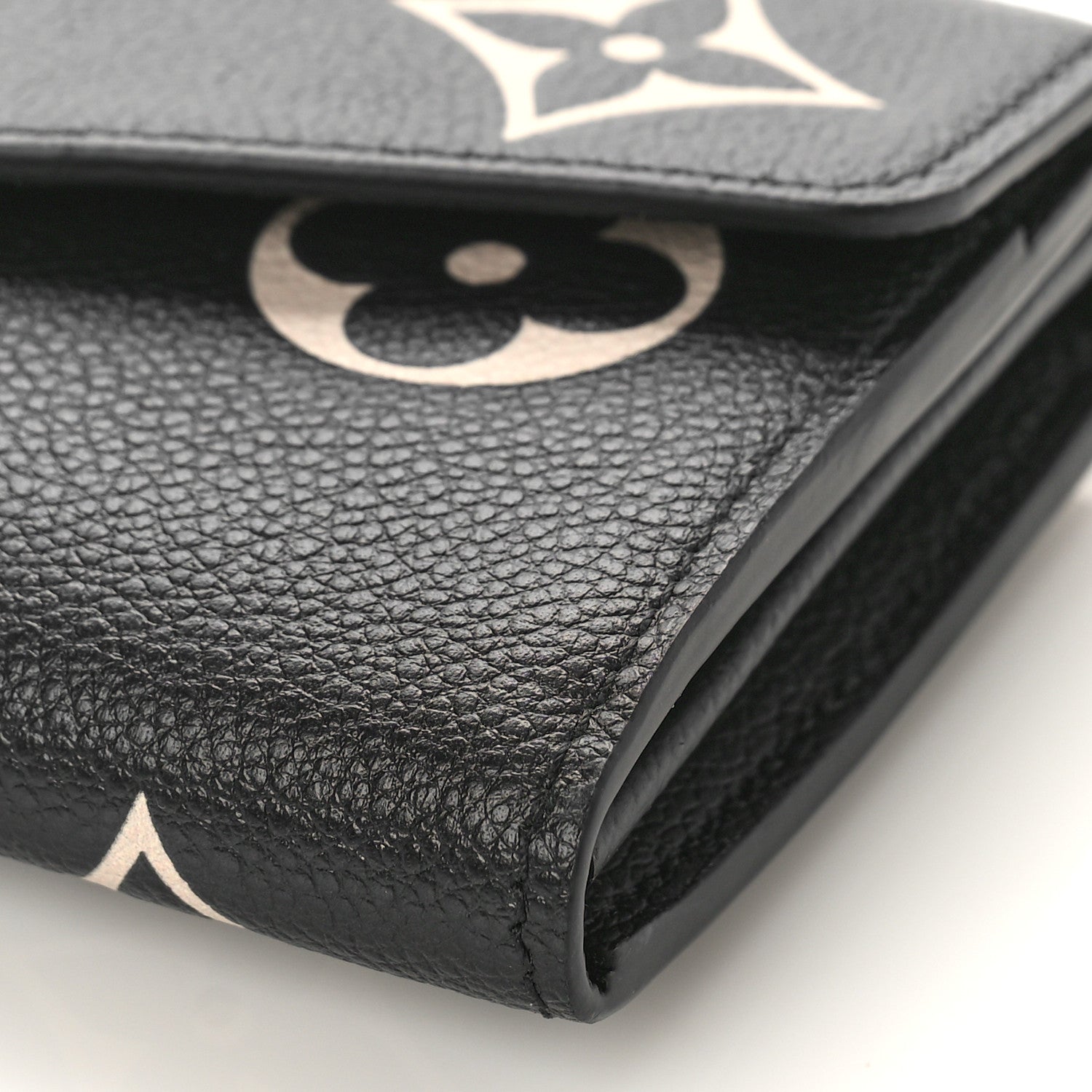 Louis Vuitton Monogram Empreinte Giant Sarah Wallet Black Beige 8 of 8
