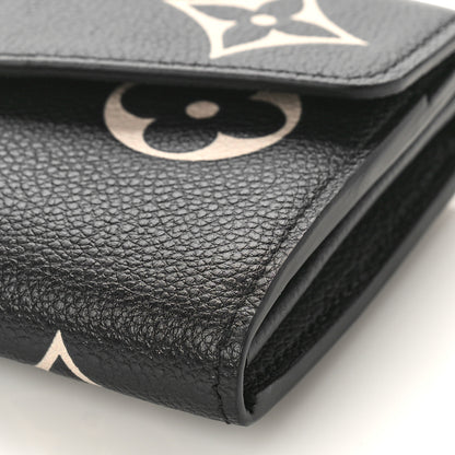Louis Vuitton Monogram Empreinte Giant Sarah Wallet Black Beige 8 of 8