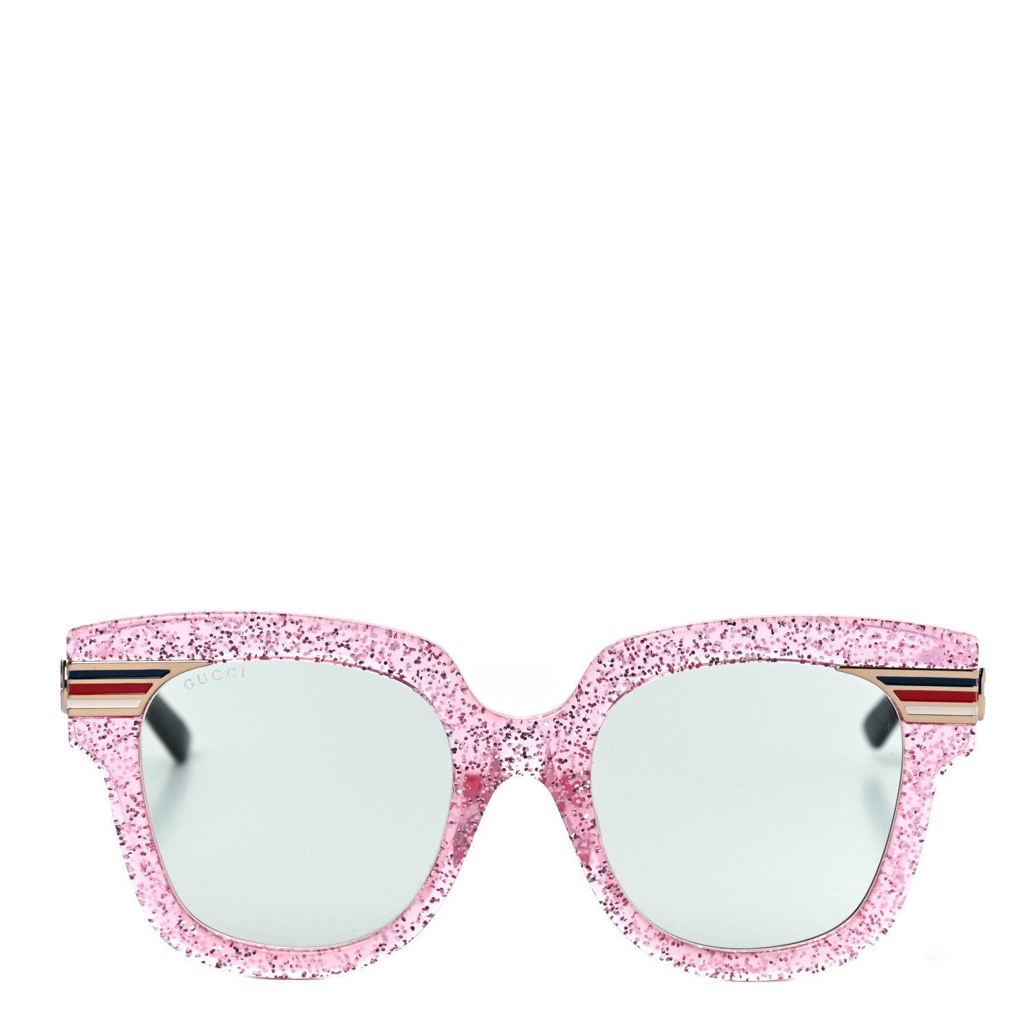 Gucci Acetate Square Frame Web Glitter GG0281S Sunglasses Pink 4 of 7