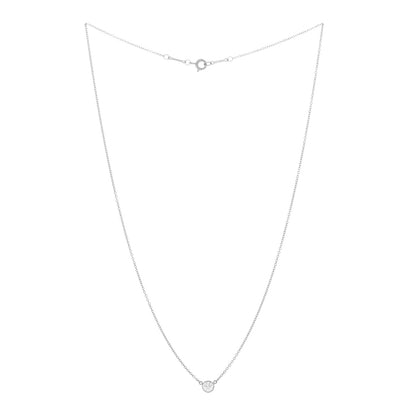Tiffany Platinum Diamond .24ct Elsa Peretti Diamonds By The Yard Pendant Necklace 3 of 4
