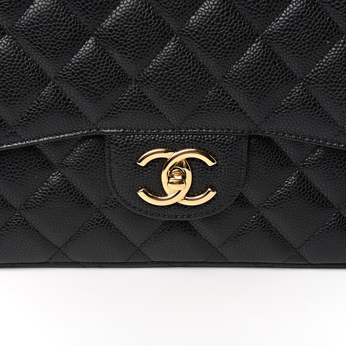 Caviar Quilted Maxi Double Flap Black