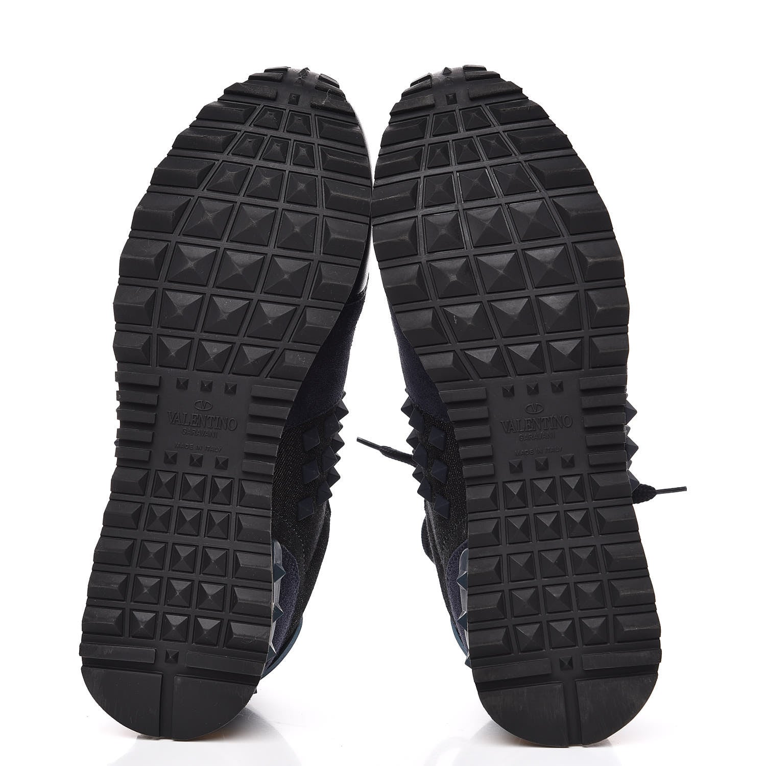 Valentino Garavani Denim Calfskin Suede Womens Rockstud Sneakers 36 Deep Denim 5 of 10