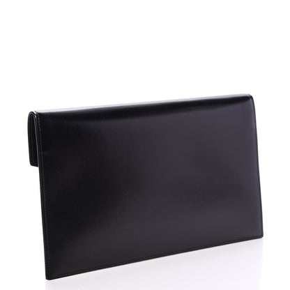 Saint Laurent Smooth Shiny Calfskin Monogram Uptown Pouch Black 2 of 7