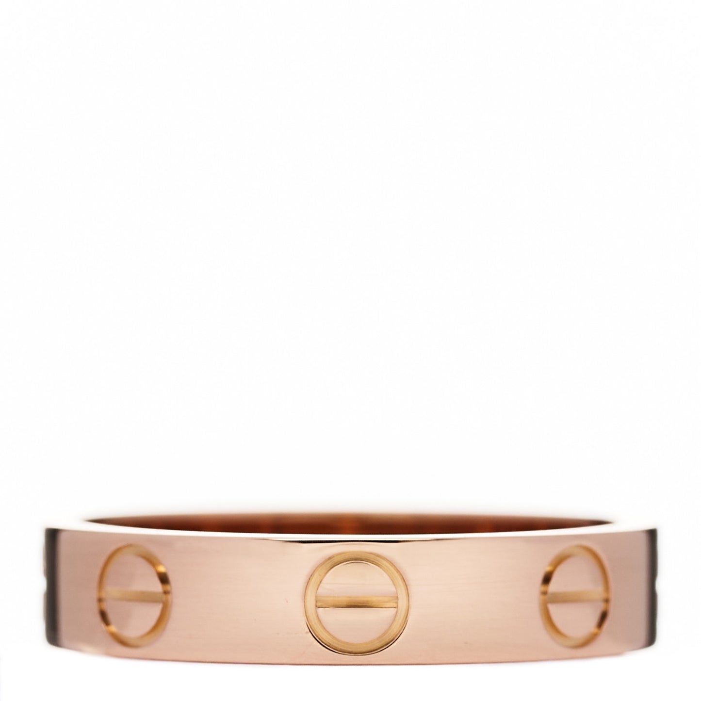 18K Pink Gold 3.5mm LOVE Wedding Band Ring 48 4.5