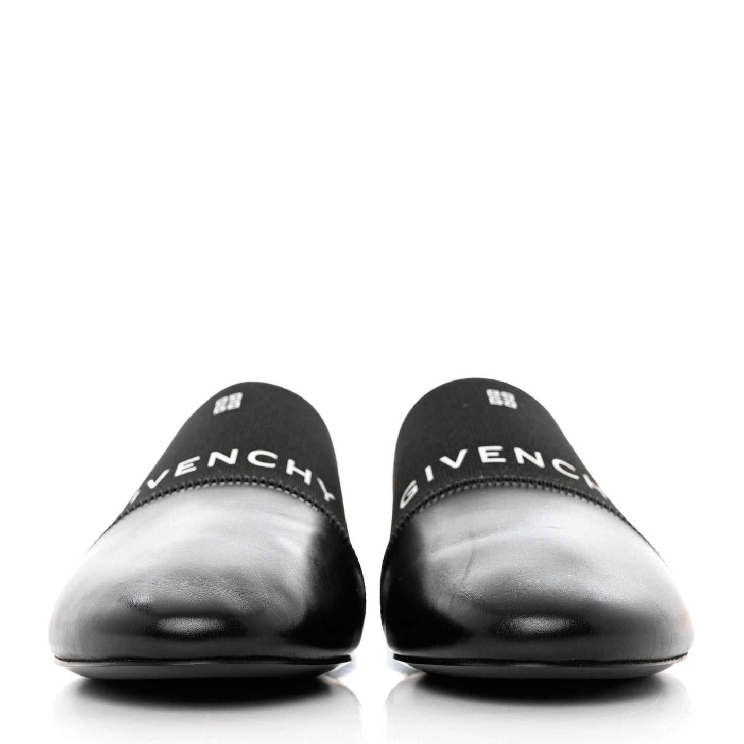 Calfskin Bedford Logo Mule Slides 38 Black